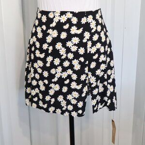 Reformation Women's Margo Daisy Chain Mini Skirt Black White Yellow Size 8 NWT